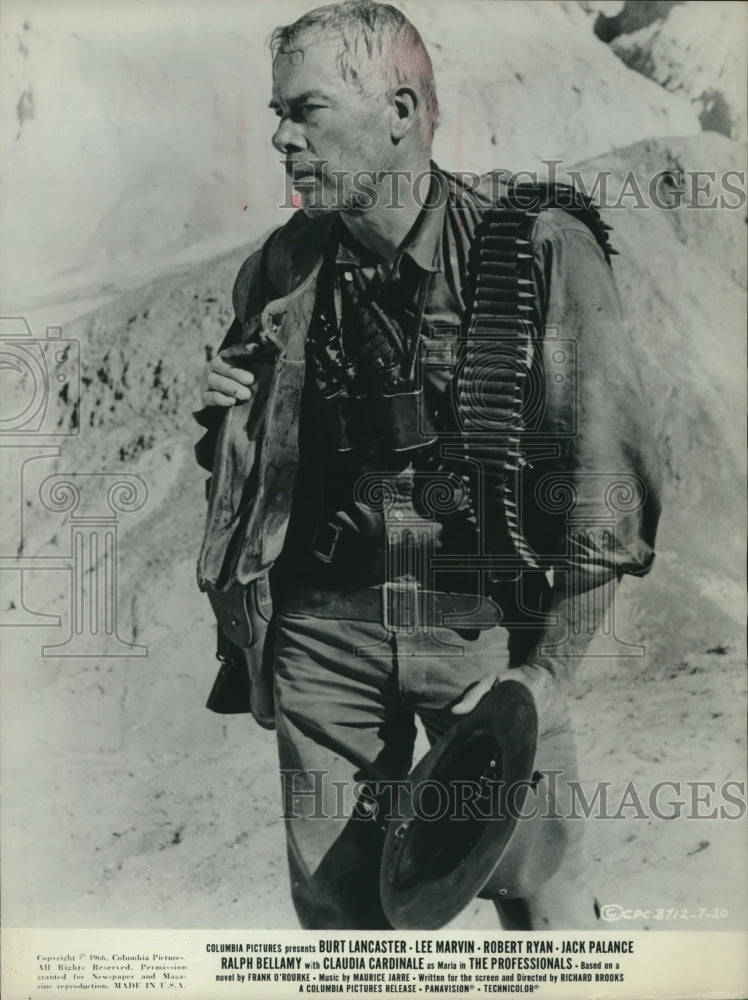 1966 Press Photo Lee Marvin stars in "The Professionals" - mjx60969