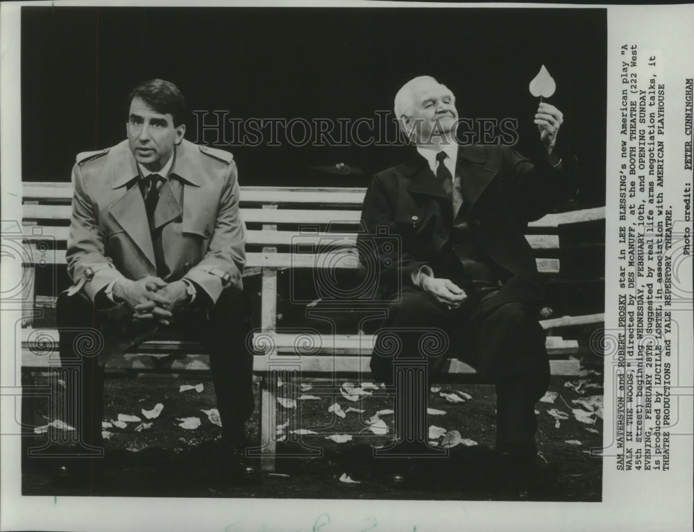 1988 Press Photo Stars of "A Walk in the Woods" Sam Waterson and Robert Prosky- Historic Images
