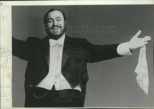 1978 Press Photo Tenor Luciano Pavarotti: big voice doesn't need big body- Historic Images