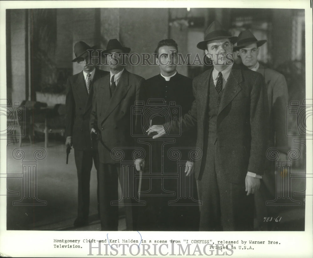 1985 Press Photo Old photo of scene from movie &quot;I Confess&quot; - mjx61727- Historic Images