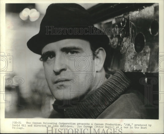 1970 Press Photo Actor Peter Boyle, playing the title role in "Joe" - mjx61758- Historic Images