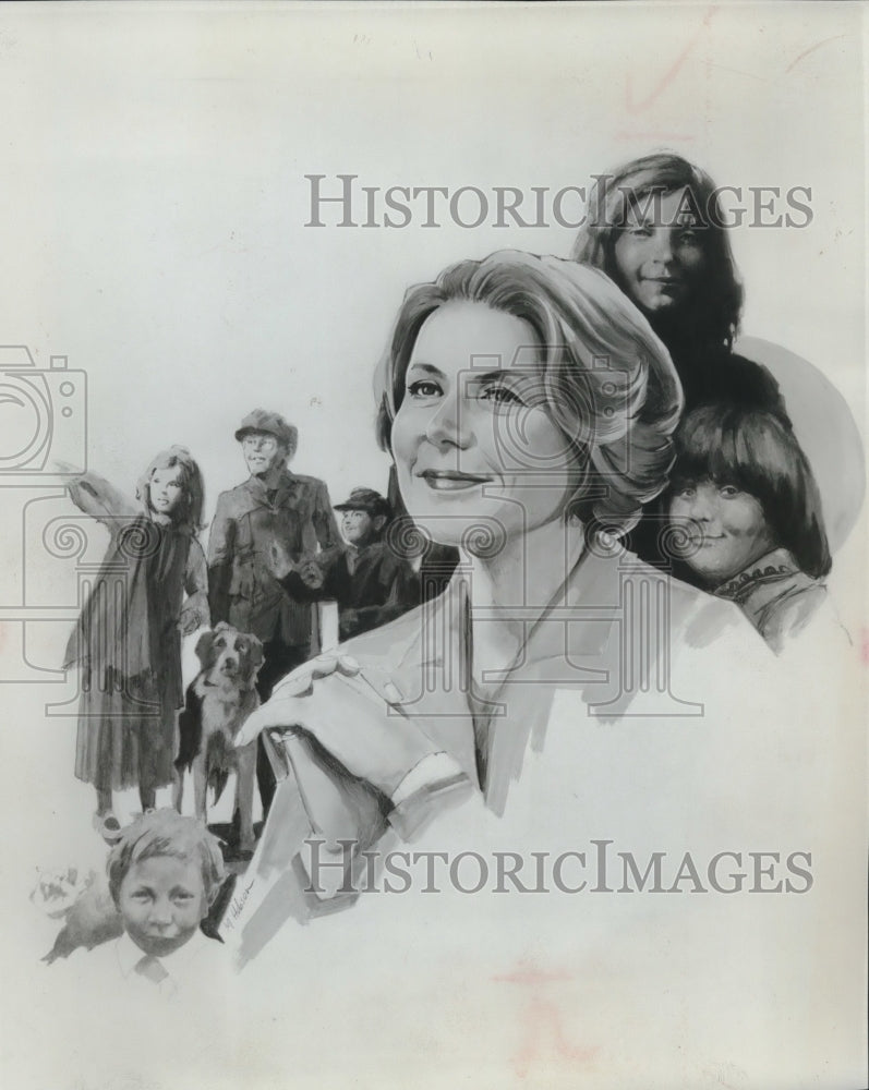 1977 Press Photoâ€Great Performaces: Childhoodâ€ host Ingrid Bergman- Historic Images