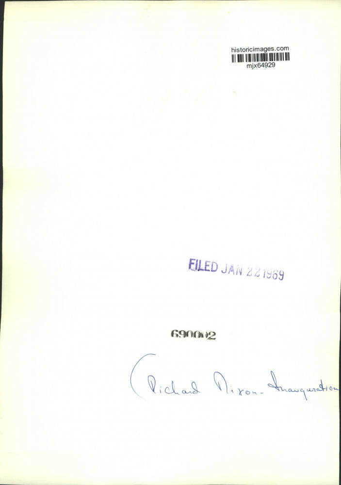 1969 Press Photo Richard Nixon's inauguration - mjx64929