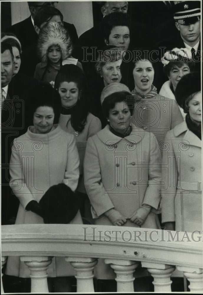 1969 Press Photo Scene at Richard Nixon Inauguration showing the wives.- Historic Images