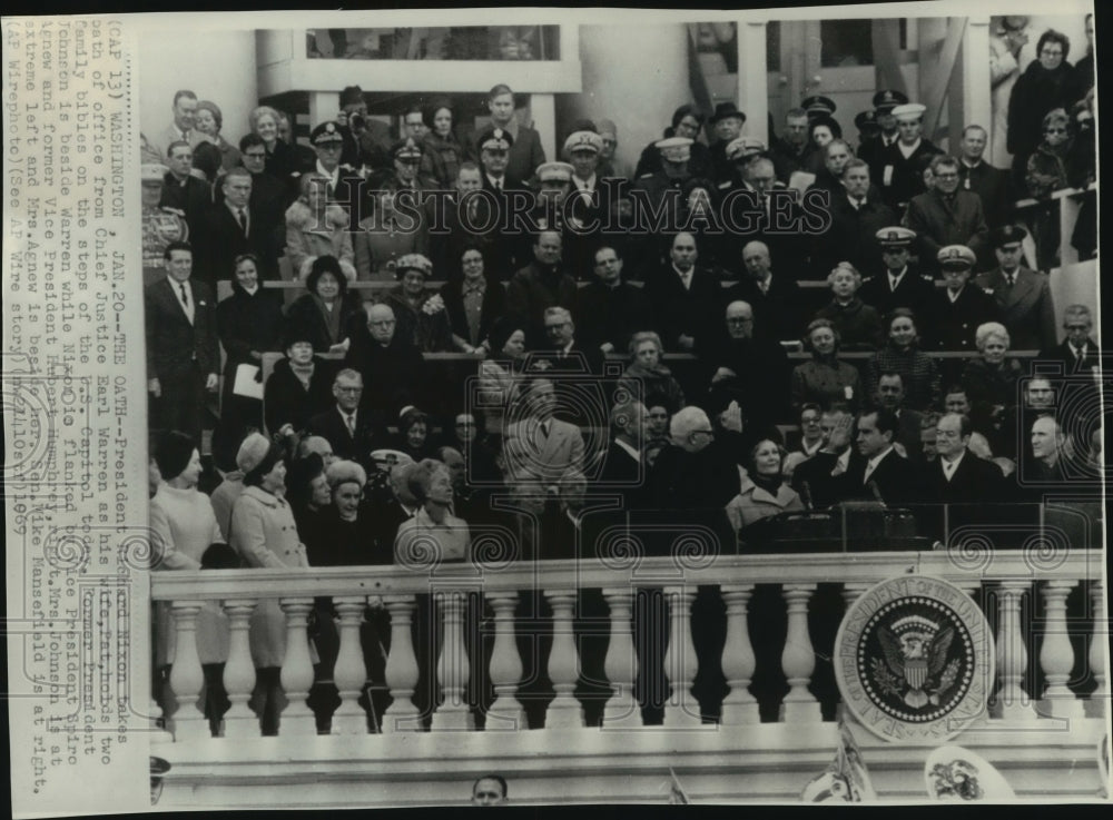 1969 Press Photo Inauguration of President Richard Nixon - mjx66072- Historic Images