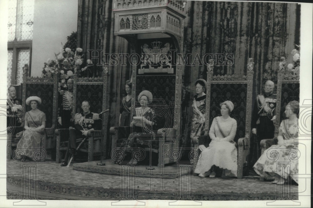 1961 Press Photo Holland&#39;s Queen Juliana &amp; The Dutch Royal Family in the Hague- Historic Images