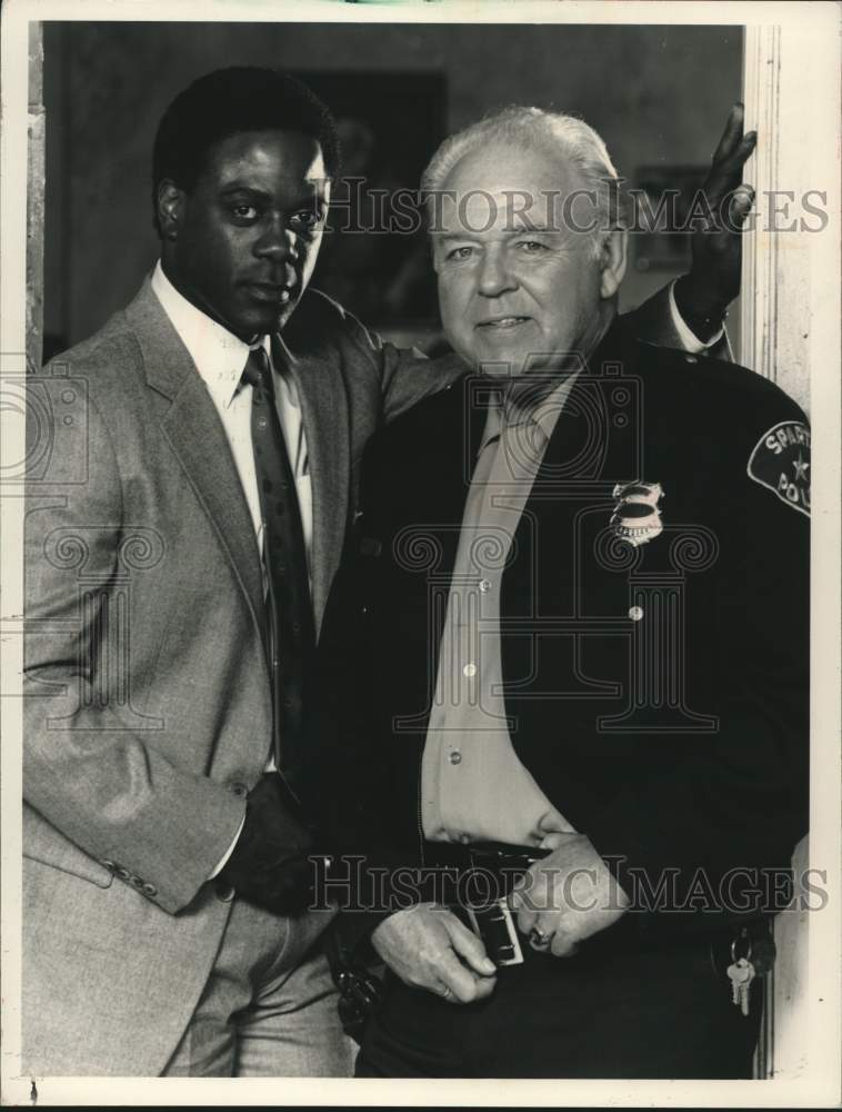 1988 Press Photo Carroll O&#39;Connor, Howard Rollins in &quot;In the Heat of the Night&quot;- Historic Images