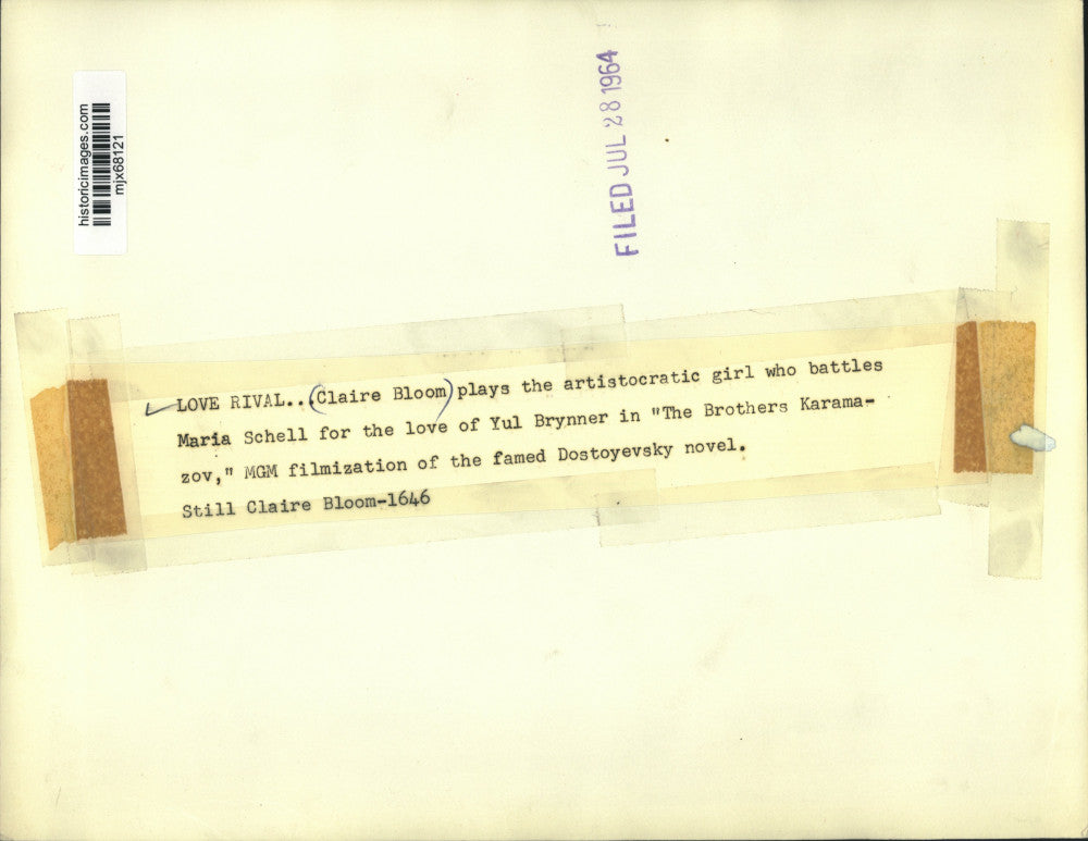 1964 Press Photo Claire Bloom stars in "The Brothers Karamazov" - mjx68121