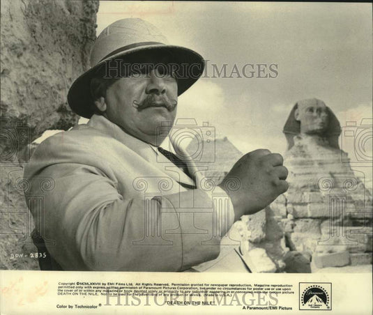 1978 Press Photo Peter Ustinov stars in Agatha Christie's "Death on the Nile"- Historic Images