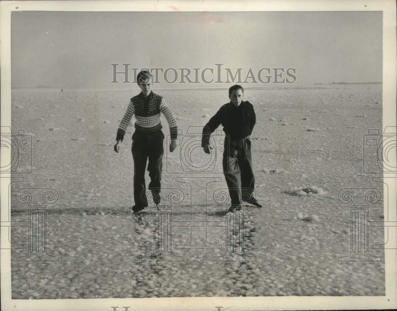 Load image into Gallery viewer, 1955 Press Photo The sea freezes over every winter in Holland - mjx68537

