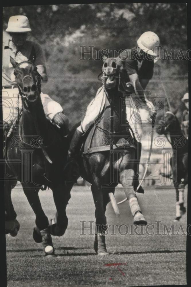 Press Photo Milwaukee-Hayden snapped his mallet under the horse in a belly shot- Historic Images