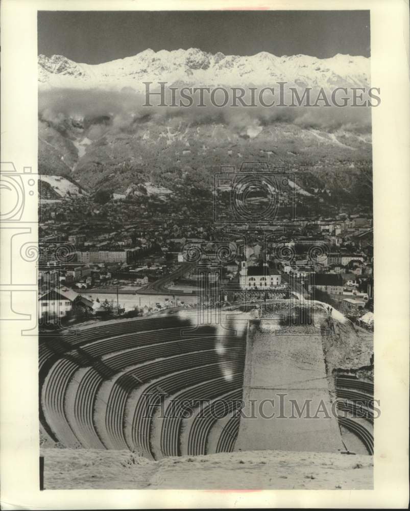 1964 Press Photo Mount Isel to serve as background for Olympic opening ceremony- Historic Images