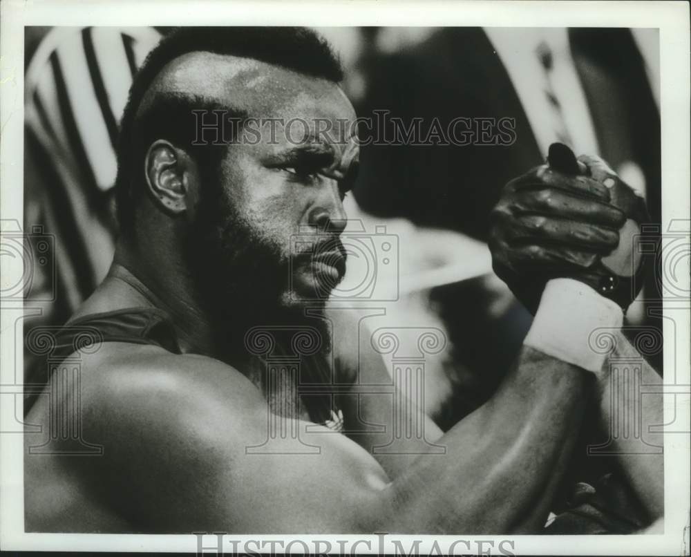 1984 Press Photo Mr T. is &quot;The Toughest Man in the World&quot; - mjx69907- Historic Images