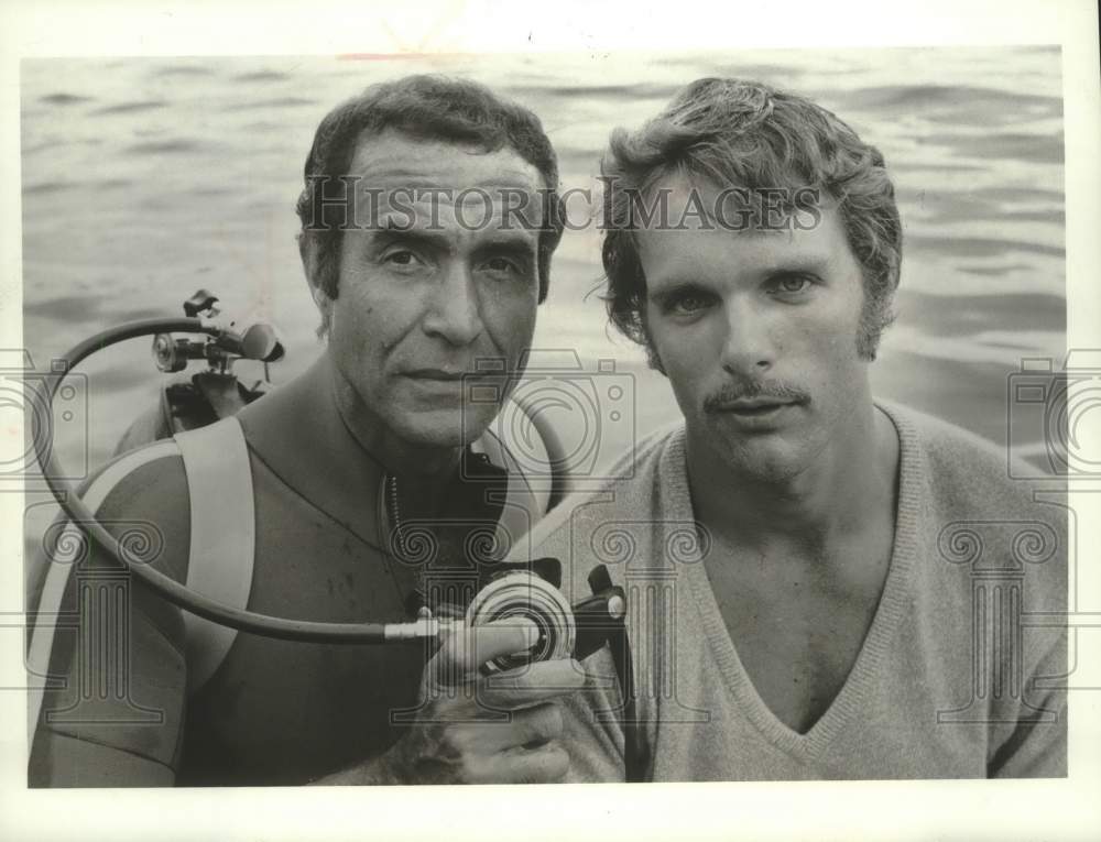 1970 Press Photo Ricardo Montalban and Keir Dullea star in &quot;Black Water Gold&quot;- Historic Images