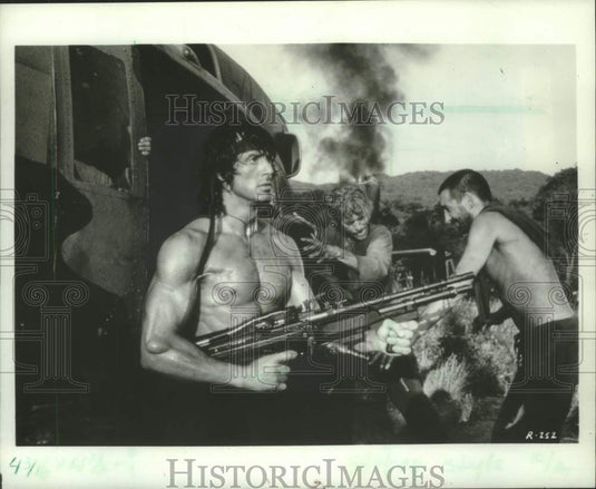 1986 Press Photo Sylvester Stallone stars in "Rambo" - mjx70233- Historic Images
