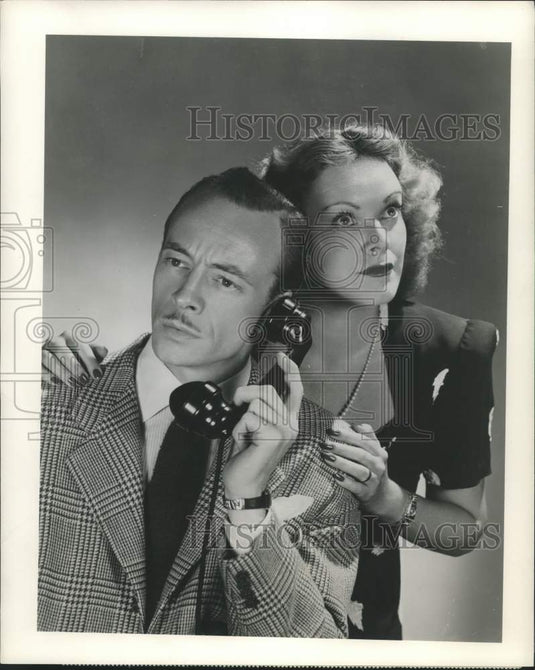 1948 Press Photo Les Tremayne & Claudia Morgan, "New Adventures of the Thin Man"- Historic Images