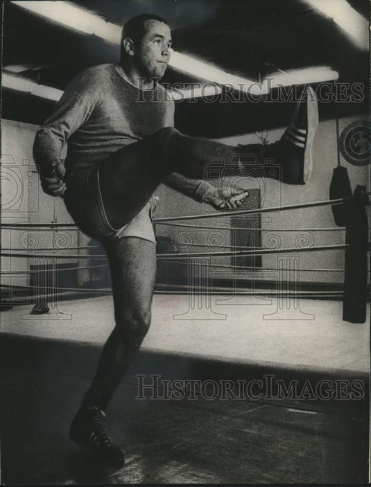 1966 Press Photo Boxer Ingemar Johansson working out - mjx71190- Historic Images