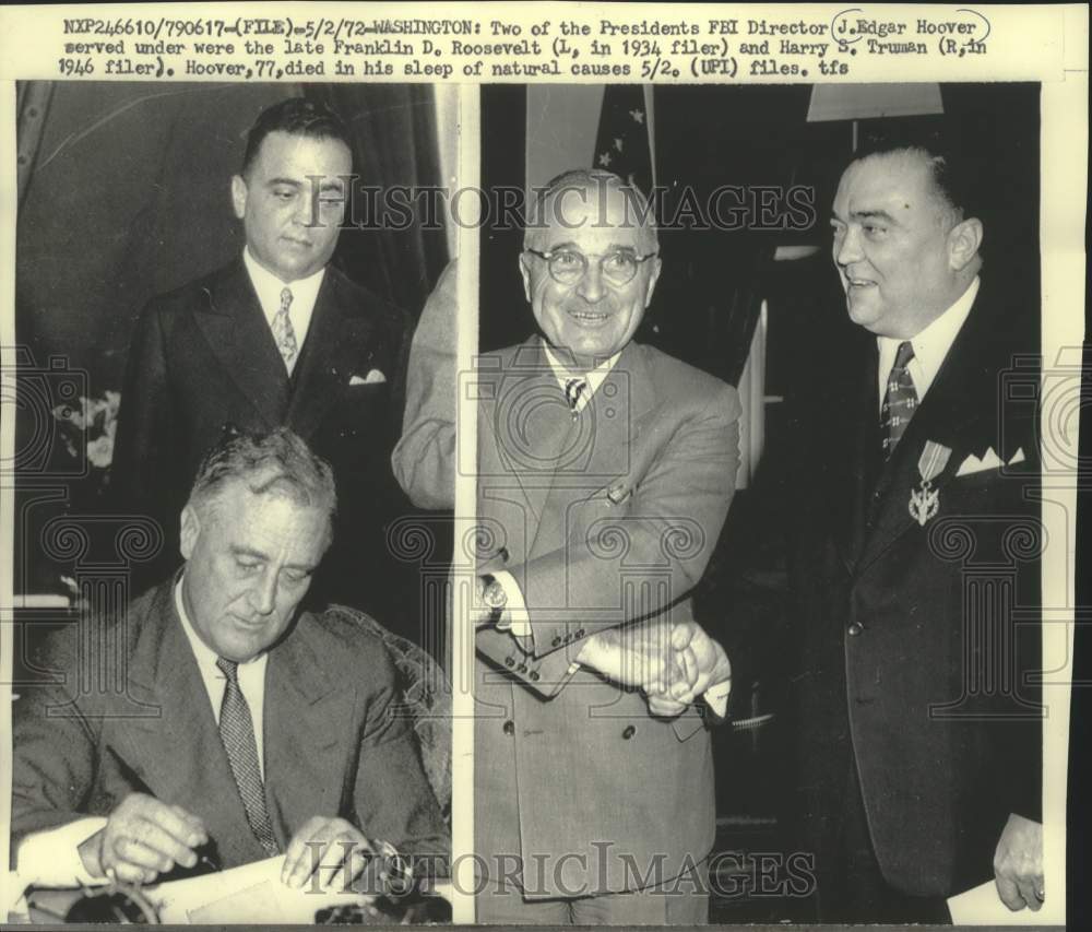 1934 Press Photo FBI Director J. Edgar Hoover &amp; others in Washington - mjx71516- Historic Images