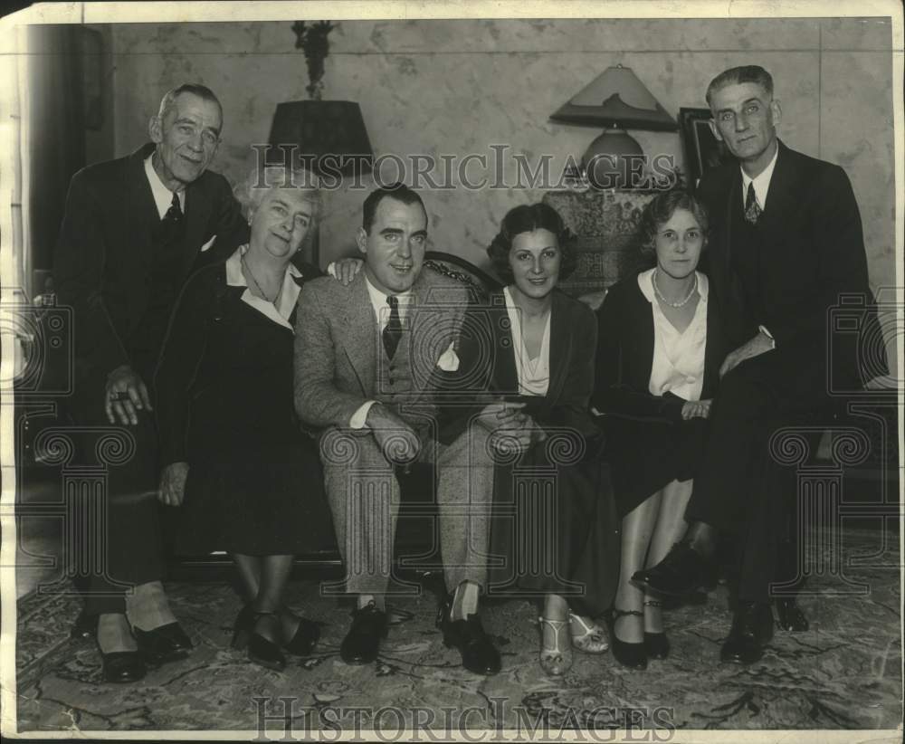 1931 Press Photo Pat O&#39;Brien at his family reunion in Los Angeles, California- Historic Images