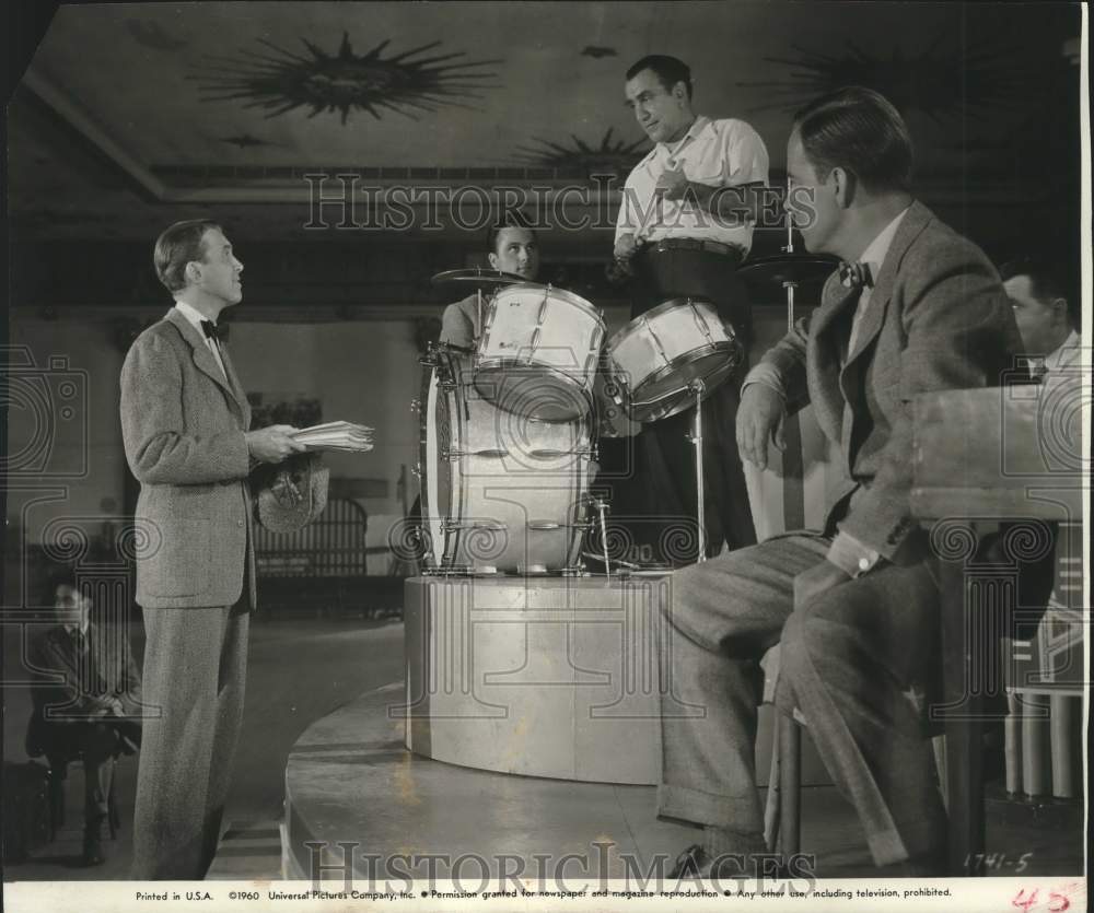 1960 Press Photo Jimmy Stewart stars as bandleader in "The Glenn Miller Story"- Historic Images