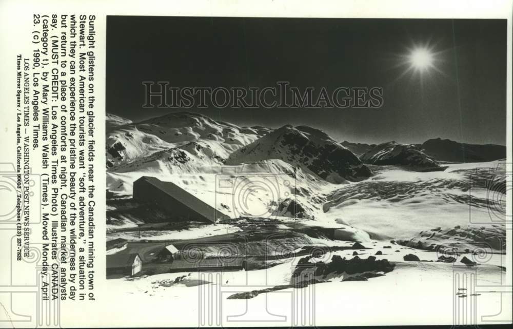 1990 Press Photo Glacier near mining town of Stewart, Canada - mjx71963- Historic Images