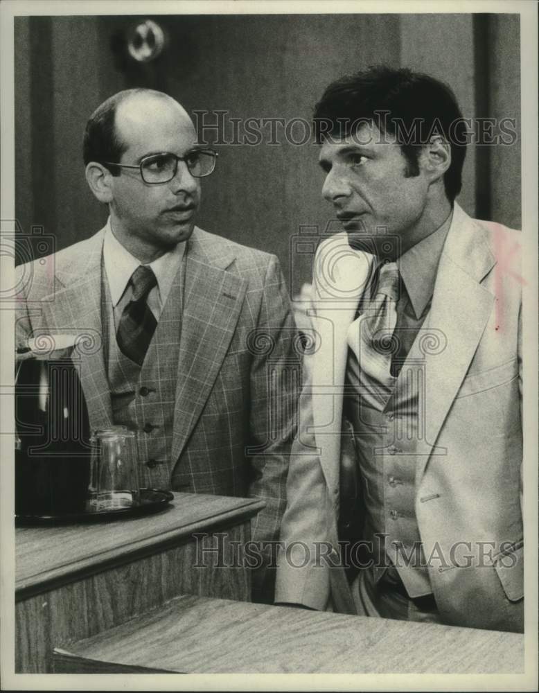 1978 Press Photo Actors George Wyner and Ron Leibman in &quot;Kaz&quot; - mjx73733- Historic Images