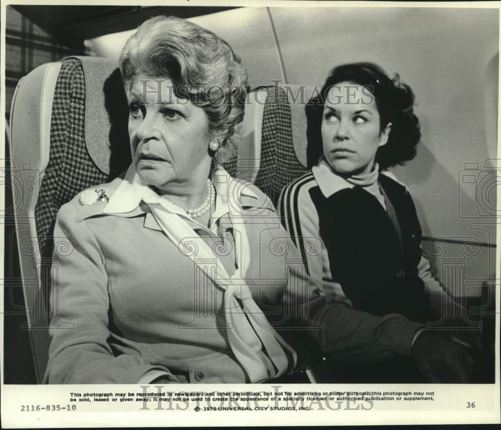 1979 Press Photo Martha Raye and Michele Lesser in "The Concorde - Airport '79".