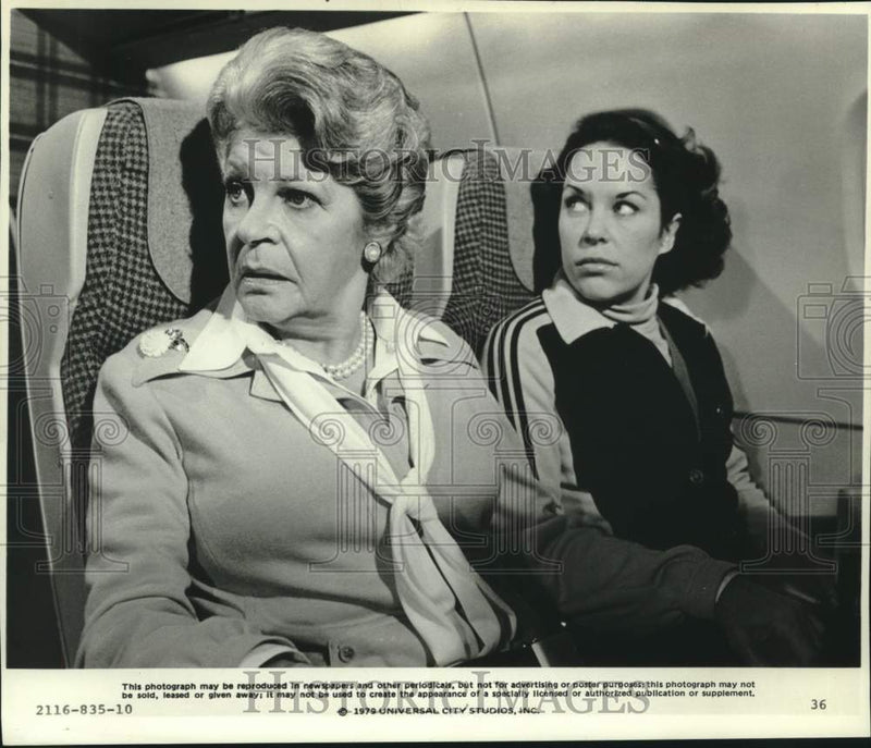 Load image into Gallery viewer, 1979 Press Photo Martha Raye and Michele Lesser in "The Concorde - Airport '79".
