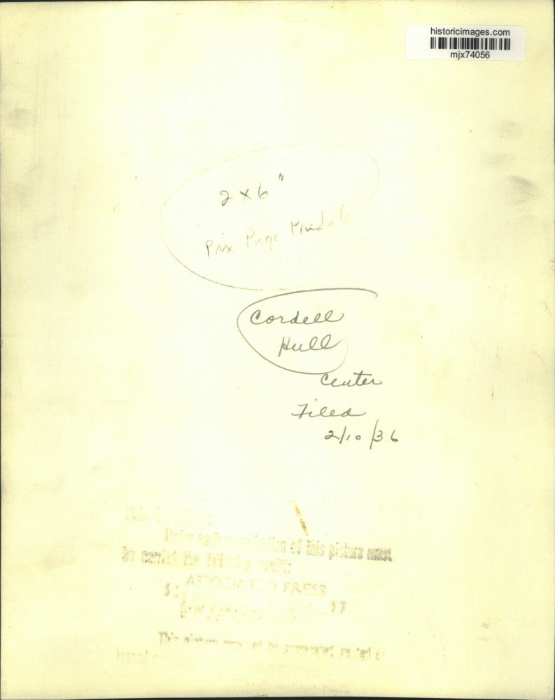 1936 Press Photo Cordell Hull, United States Secretary of State and others.