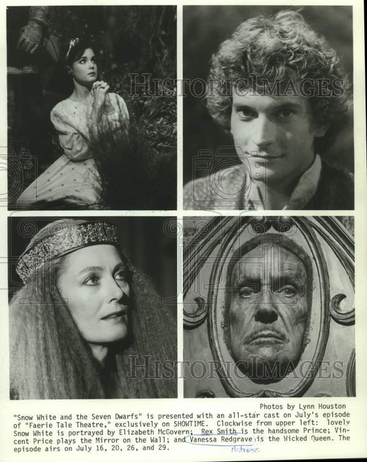 1984 Press Photo Vanessa Redgrave and others in Snow White and the Seven Dwarfs- Historic Images