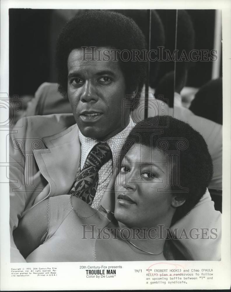 1973 Press Photo Robert Hooks and Paula Kelly from the movie Trouble Man- Historic Images