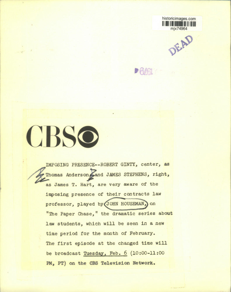 1979 Press Photo John Houseman, Robert Ginty, & James Hart in "The Paper Chase"