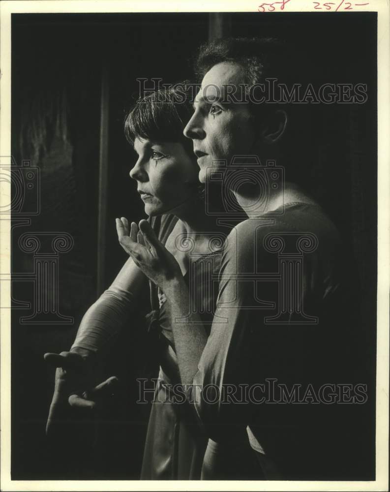 1978 Press Photo John Stevens And Robyn Flatt In &#39;Interweave&#39; At Mime Festival- Historic Images