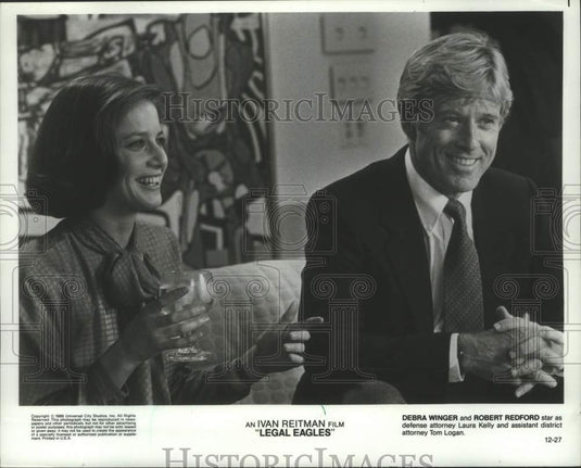 1986 Press Photo Debra Winger and Robert Redford act in Legal Eagles - mjx77463- Historic Images
