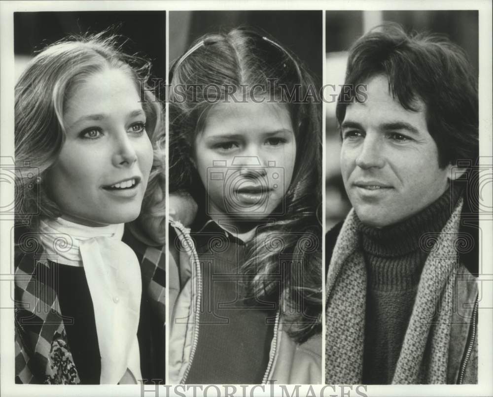 1983 Press Photo Deborah Raffin, Ari Meyers &amp; Tony Bill in &quot;Running Out&quot;- Historic Images