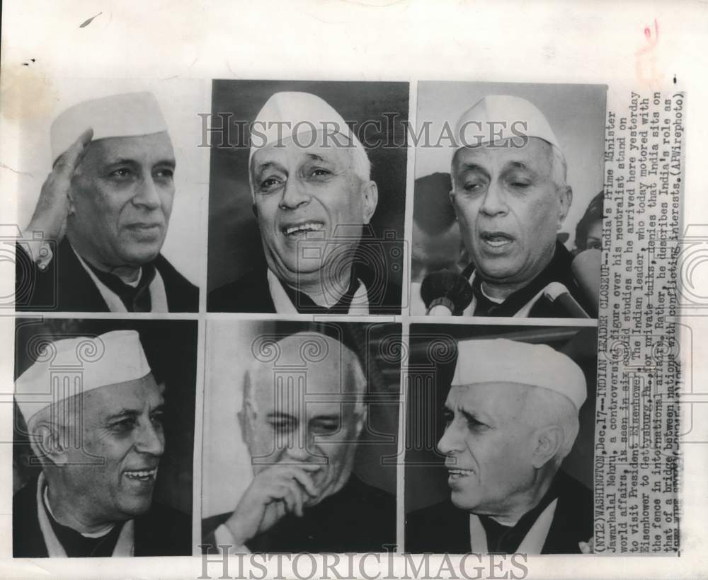 1956 Press Photo Indian Premier Nehru Arrives To Visit Eisenhower In Washington- Historic Images