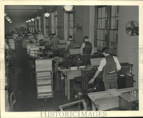 1940 Press Photo U.S. Census Bureau Machine Tabulation Division ...