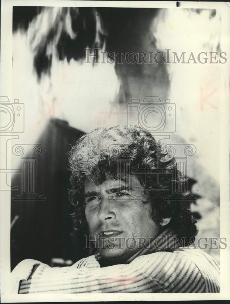 1978 Press Photo Mike Landon as Pa Ingalls, &quot;Little House on the Prairie&quot;- Historic Images