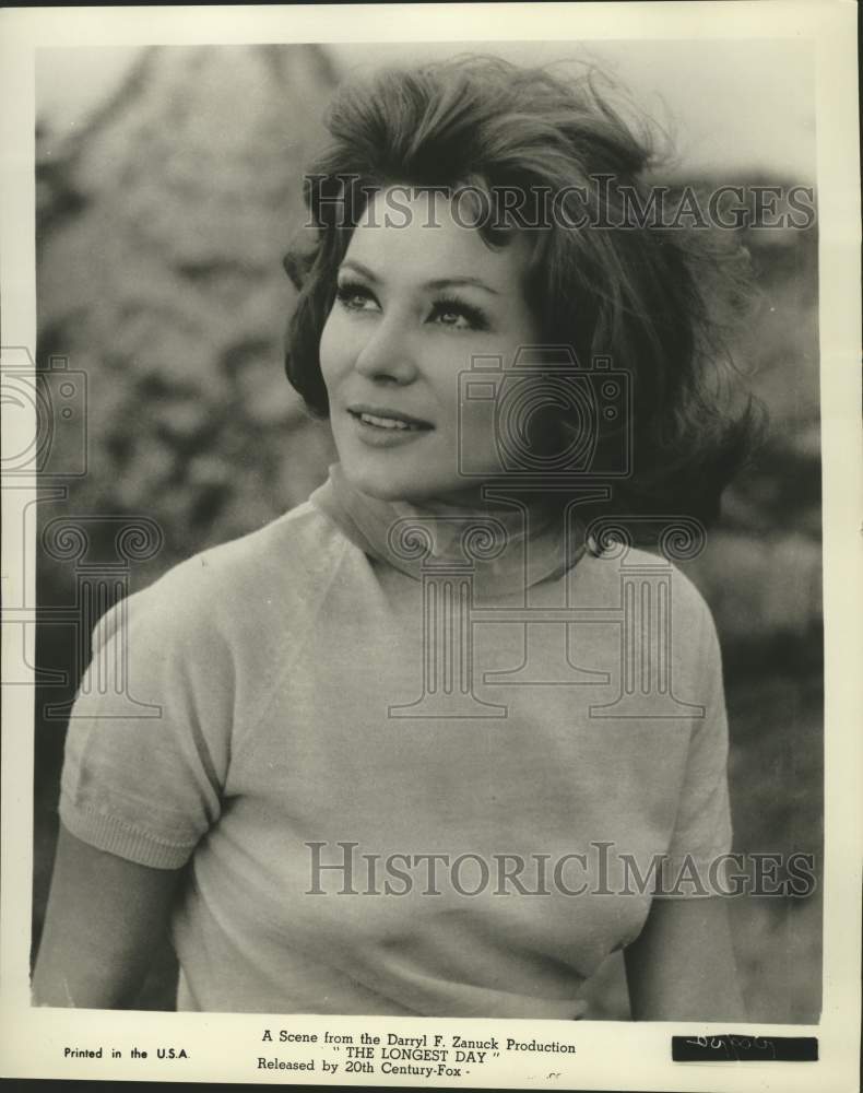 1965 Press Photo Irina Demick in "The Longest Day" - mjx81549- Historic Images