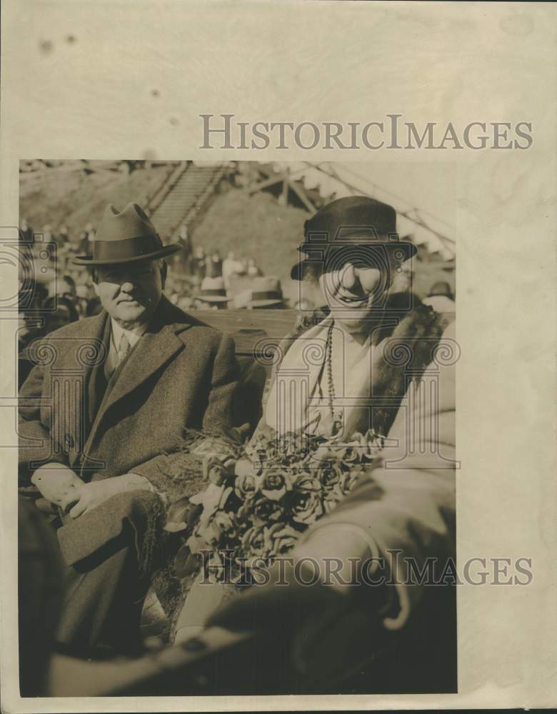 1932 Press Photo Mr. and Mrs. J. Edgar Hoover visiting Madison, Wisconsin