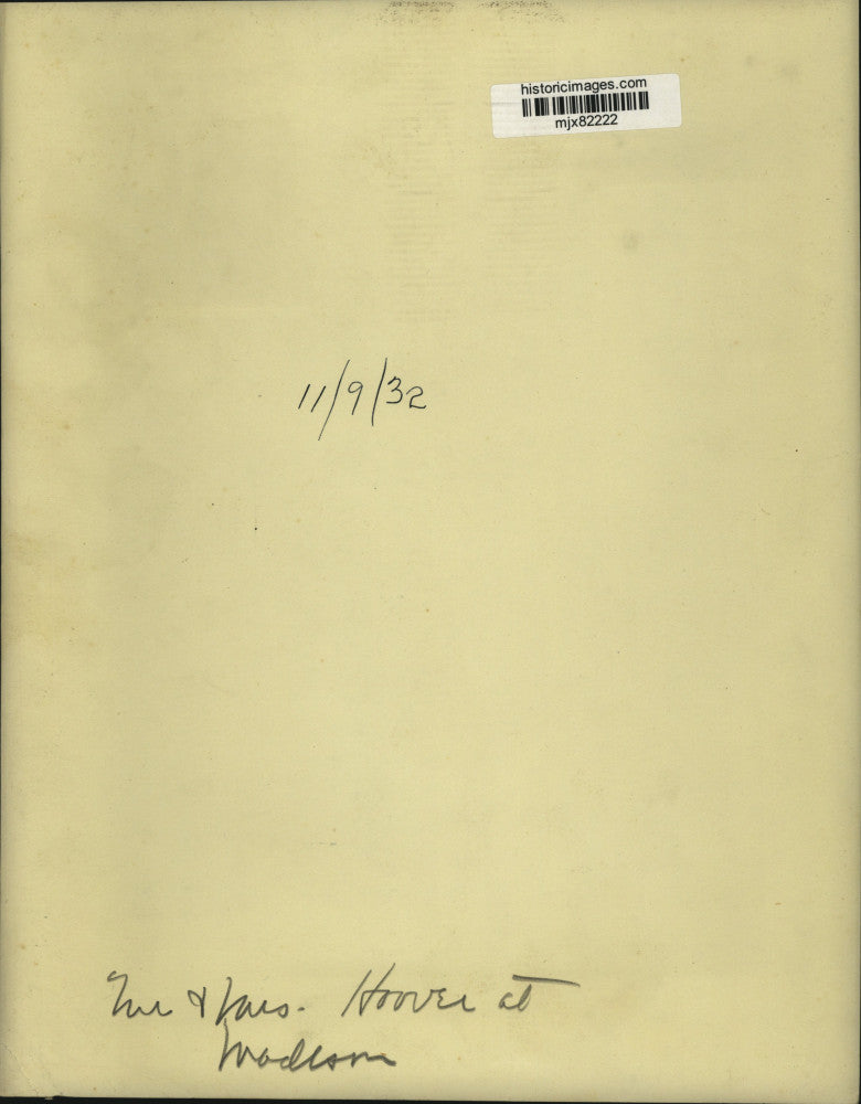 1932 Press Photo Mr. and Mrs. J. Edgar Hoover visiting Madison, Wisconsin