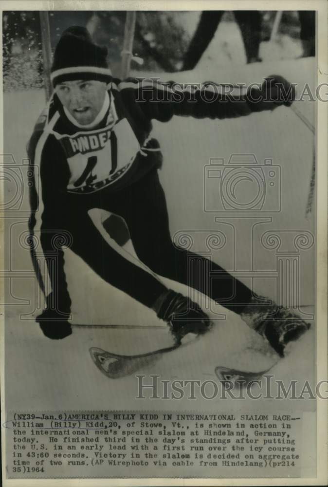 1964 Press Photo Skier William (Billy) Kidd - mjx84065- Historic Images