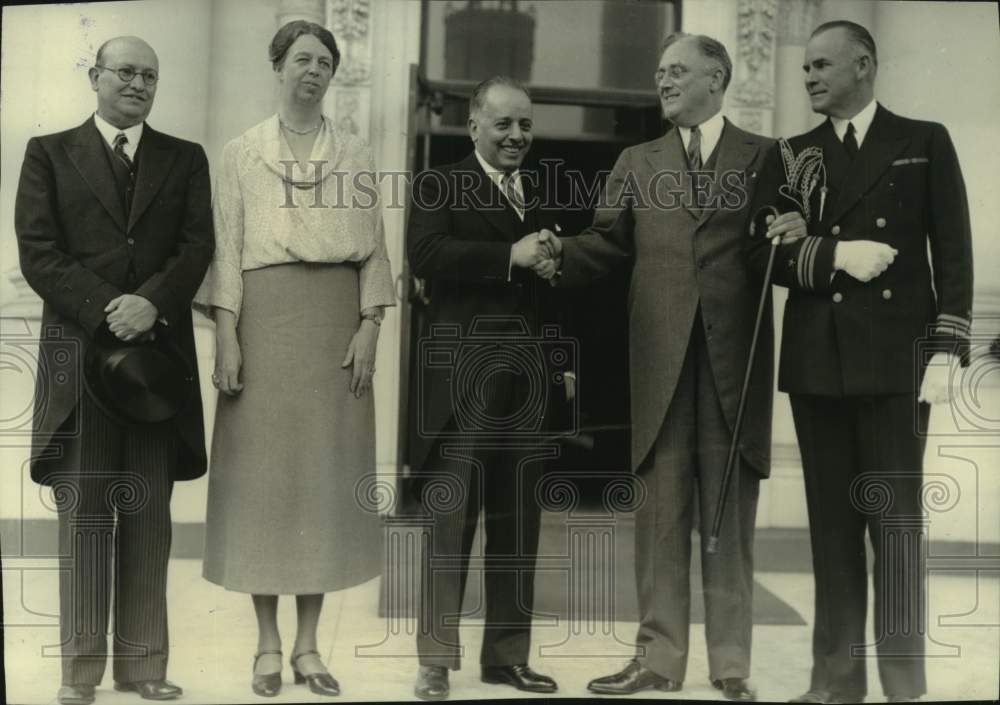 1933 Press Photo President Roosevelt, Mexican Ambassador Gonzales Roa &amp; others- Historic Images