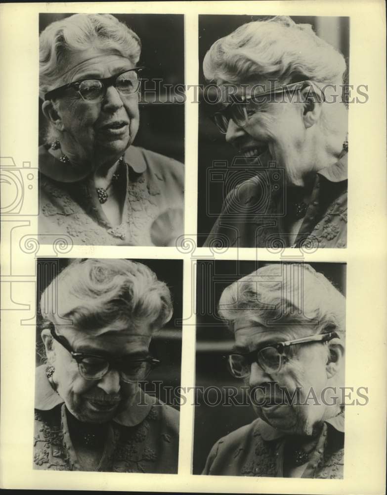 1962 Press Photo Different shots of Mrs Franklin D. Roosevelt at 77 years old- Historic Images