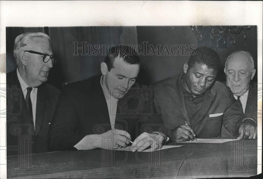 1961 Press Photo Floyd Patterson, Ingemar Johansson and others Florida- Historic Images