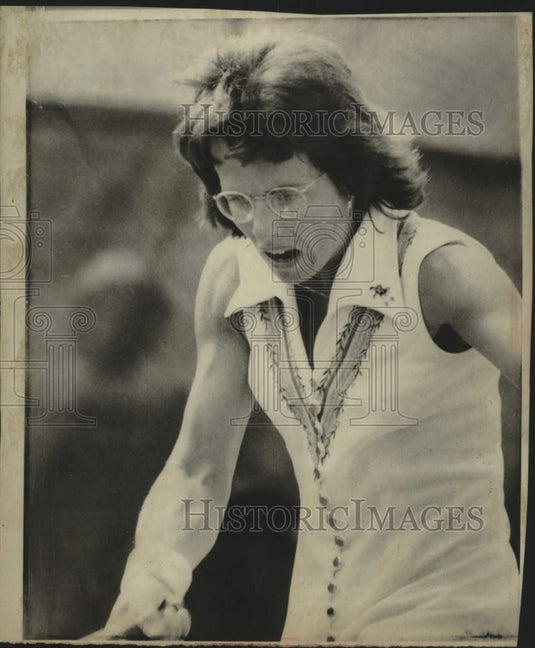 1973 Press Photo Billie Jean King at US Open Tennis Championships, New York- Historic Images