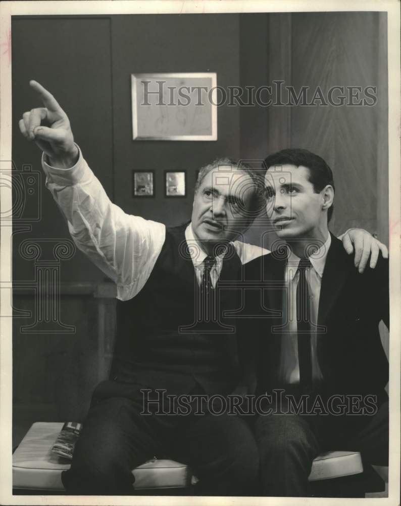 1962 Press Photo Actors Sam Levene and Stewart Moss in &quot;Seidman and Son&quot;- Historic Images