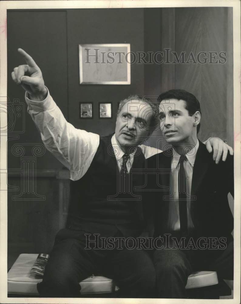 1962 Press Photo Actors Sam Levene and Stewart Moss in "Seidman and Son"- Historic Images