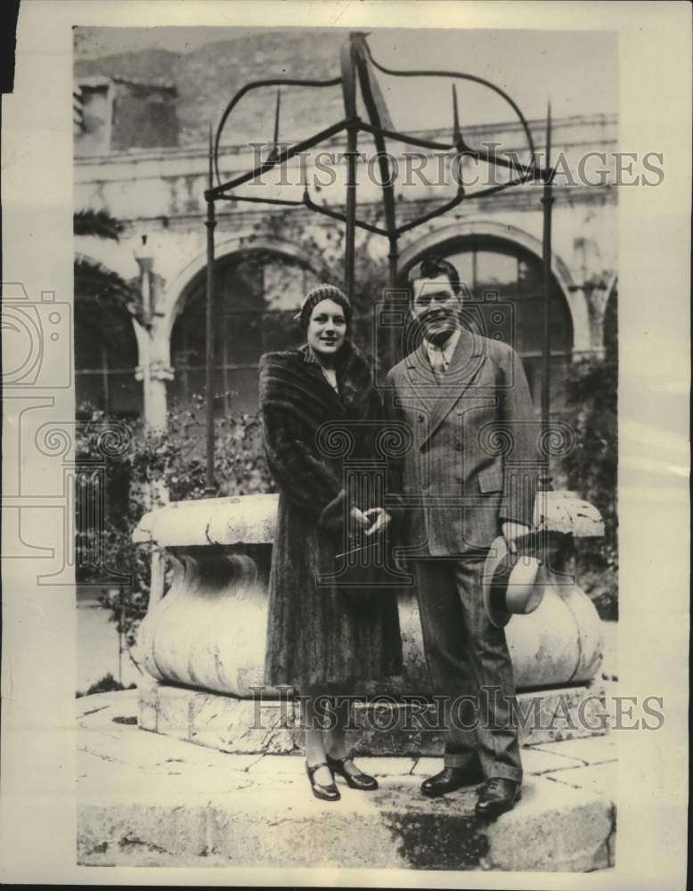 1931 Press Photo Gene Tunney, Former Heavyweight World Champion &amp; Wife in Sicily- Historic Images