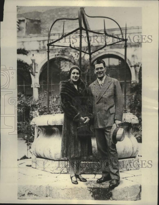 1931 Press Photo Gene Tunney, Former Heavyweight World Champion & Wife in Sicily- Historic Images